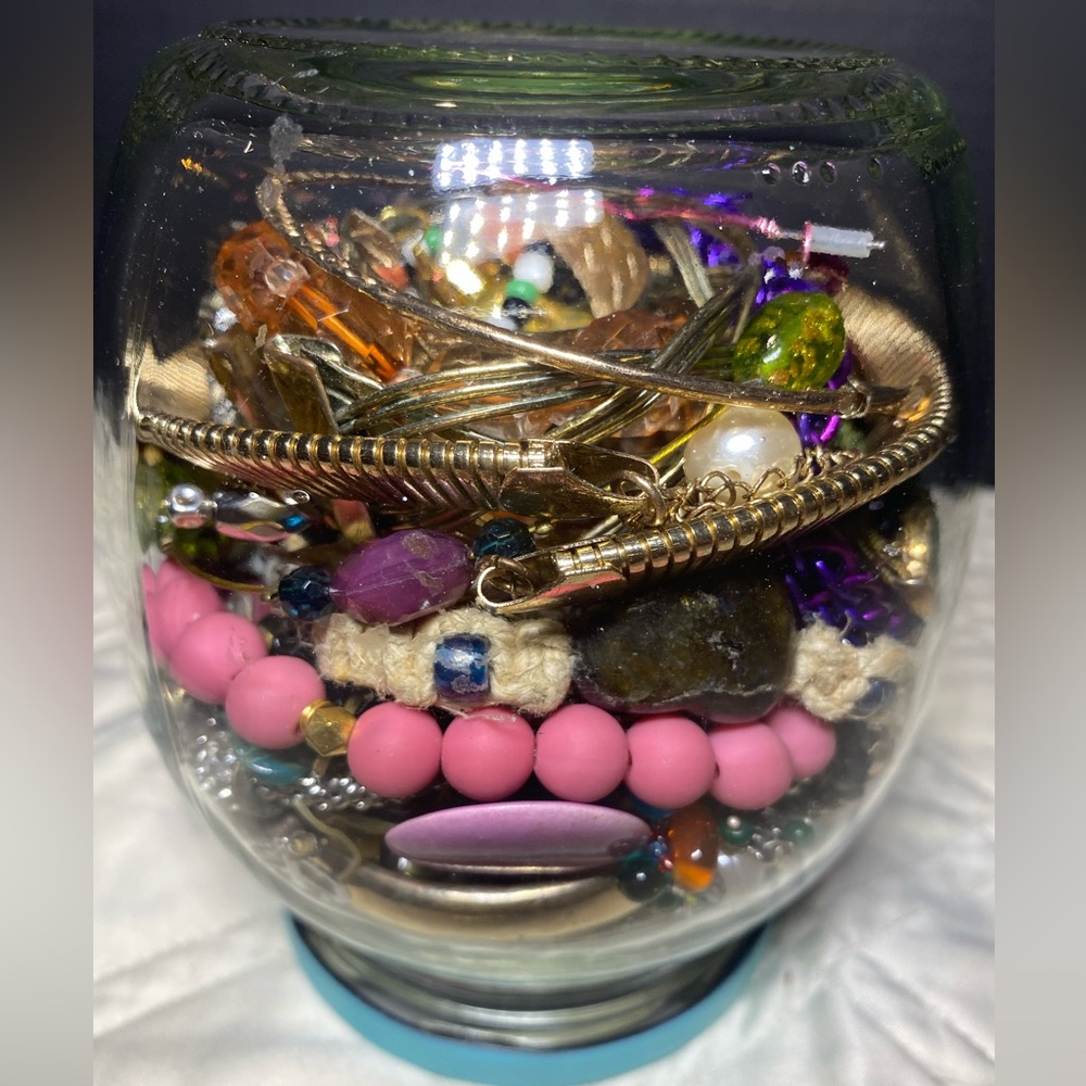 Craft jewelry beads chains stones up cycle craft lot costume repurpose